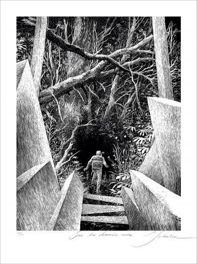 François SCHUITEN, Sur les chemins noirs - Parttir, Tirage pigmentaire, 80x60cm, 2026 2