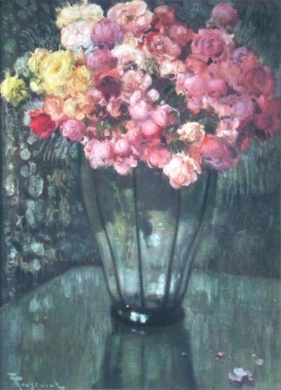 Fernand TOUSSAINT (after) - Fleurs, 1930 - Héliogravure signed 2