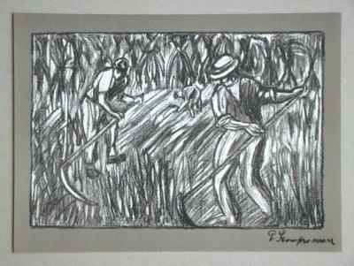 Pierre SCOUPREMAN - La Moisson, 1931 - Original lithograph signed 2