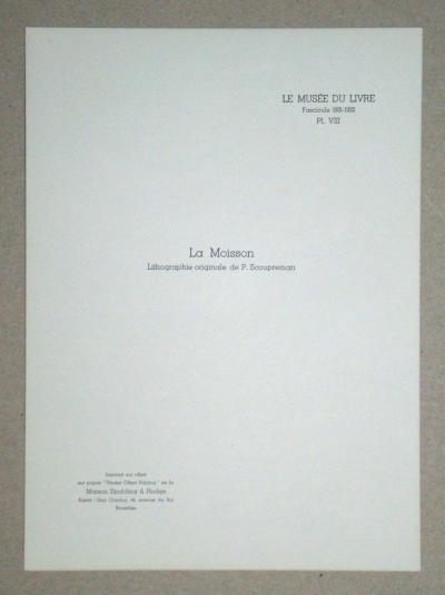 Pierre SCOUPREMAN - La Moisson, 1931 - Original lithograph signed 2