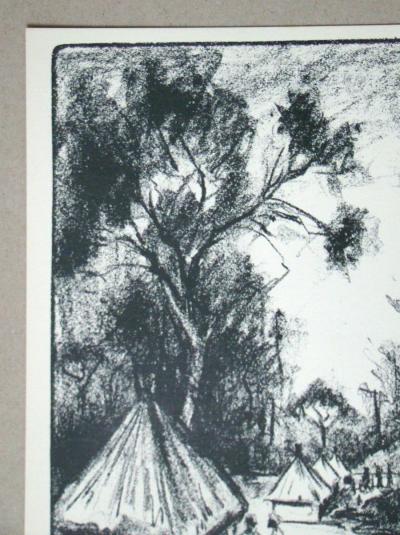 Henri KERELS - Village du Katanga, 1932 - Original lithograph signed 2