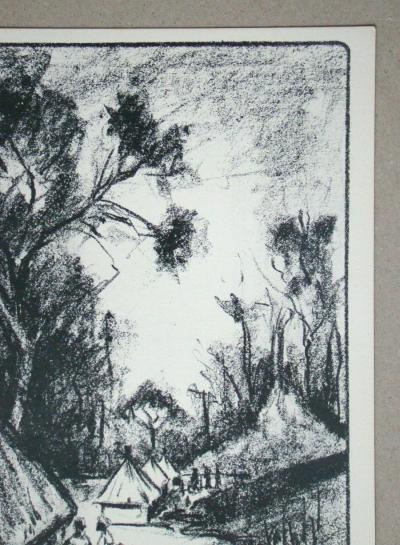 Henri KERELS - Village du Katanga, 1932 - Original lithograph signed 2