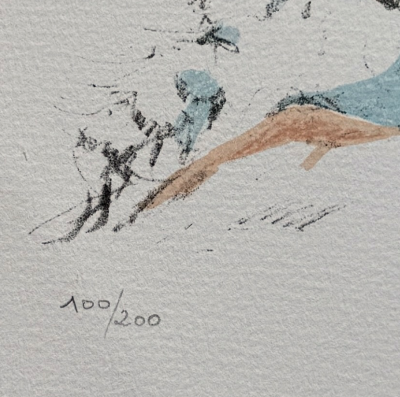 Léonard Tsuguharu FOUJITA - Femme et enfant, 1964 - Lithographie originale signée au crayon 2