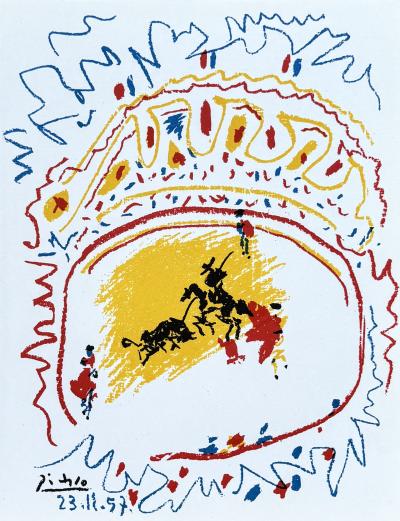 Pablo PICASSO - La Petite Corrida, 1958 - Lithographie originale signée