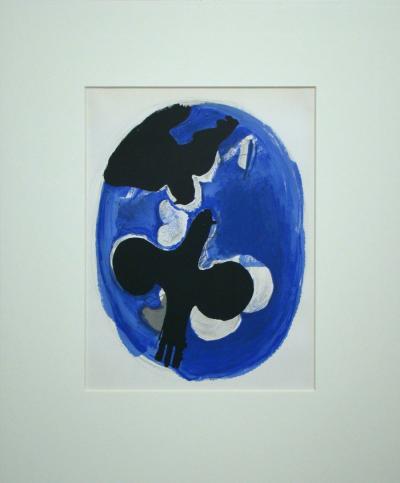 Georges BRAQUE - Deux Oiseaux Sur Fond Bleue, 1955 - Original lithograph 2