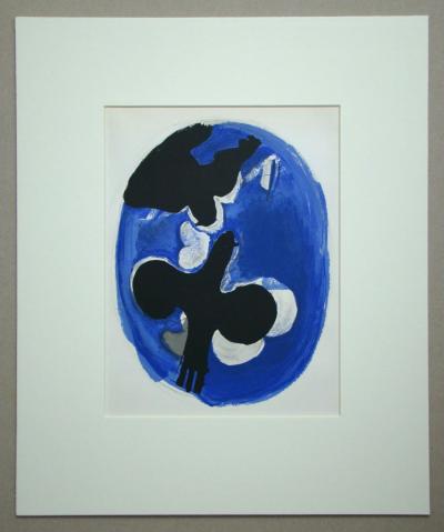 Georges BRAQUE - Deux Oiseaux Sur Fond Bleue, 1955 - Original lithograph 2