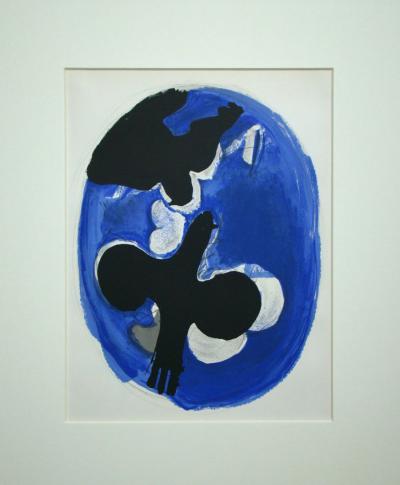 Georges BRAQUE - Deux Oiseaux Sur Fond Bleue, 1955 - Original lithograph 2