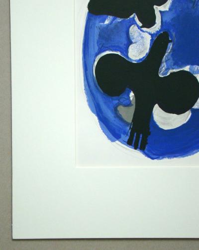 Georges BRAQUE - Deux Oiseaux Sur Fond Bleue, 1955 - Original lithograph 2