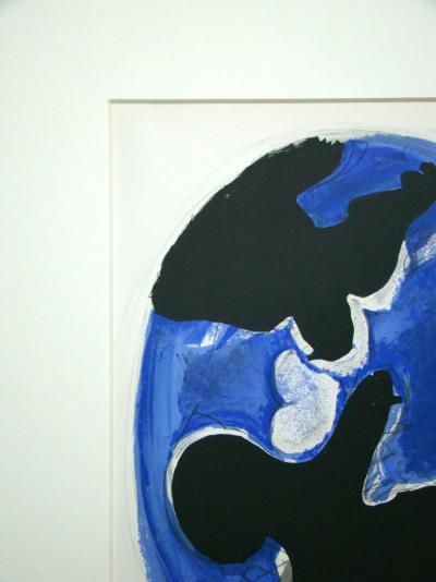 Georges BRAQUE - Deux Oiseaux Sur Fond Bleue, 1955 - Original lithograph 2