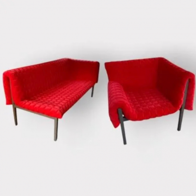 Inga Sempe méridienne et fauteuil Ruché pour Roche Bobois 2