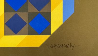 Victor Vasarely - Composition géometrique, 1984 - Sérigraphie signée dans la planche 2