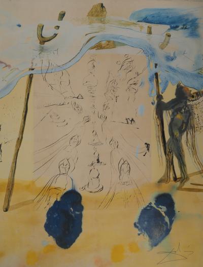 Salvador Dali - Moïse :Transfert des traditions, 1975 - Lithographie originale signée