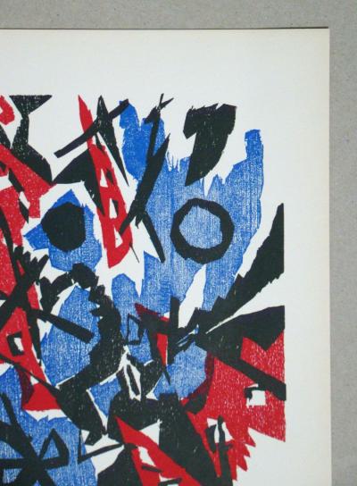 Ernst Wilhelm NAY - Composition abstraite, 1953 - Gravure sur bois originale signée à la main 2