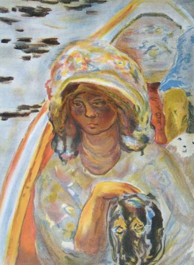 Pierre BONNARD (d'après) - En barque, 1939 - Lithographie en couleurs 2