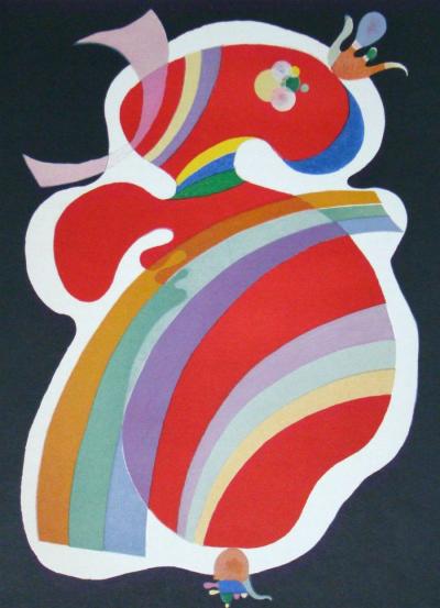 Wassily KANDINSKY ( after ) - La Forme Rouge, 1969 - Lithograph in colors 2