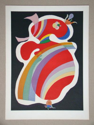 Wassily KANDINSKY ( after ) - La Forme Rouge, 1969 - Lithograph in colors 2