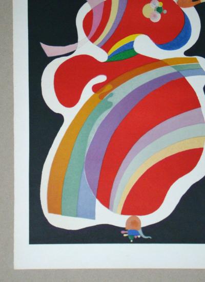 Wassily KANDINSKY ( after ) - La Forme Rouge, 1969 - Lithograph in colors 2