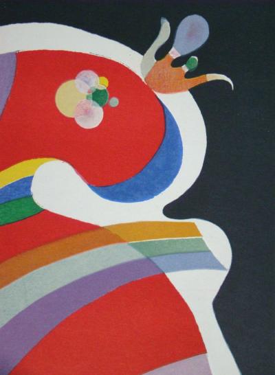 Wassily KANDINSKY ( after ) - La Forme Rouge, 1969 - Lithograph in colors 2