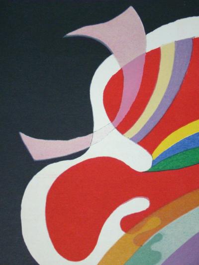 Wassily KANDINSKY ( after ) - La Forme Rouge, 1969 - Lithograph in colors 2