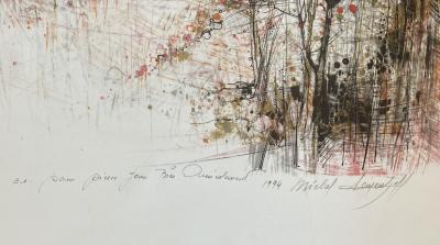 Michel SEMENTZEFF - Le hameau, lithographie originale signée 2