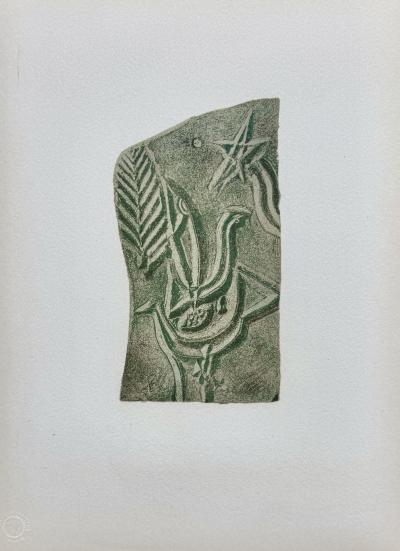 Georges Braque - Oiseau sous l’étoile, 1963 - Lithographie signée dans la planche 2