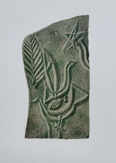 Georges Braque - Oiseau sous l’étoile, 1963 - Lithographie signée dans la planche 2