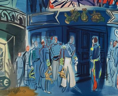 Raoul Dufy - Les officiers, 1969 - Lithographie signée planche 2