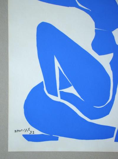Henri MATISSE (after) - Nu bleu, 1971 - Vintage screen print signed and dated 2