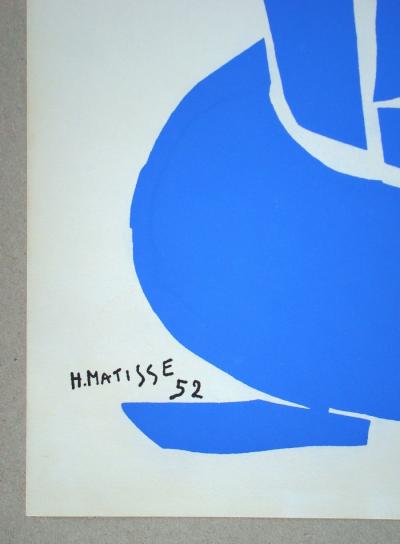 Henri MATISSE (after) - Nu bleu, 1971 - Vintage screen print signed and dated 2