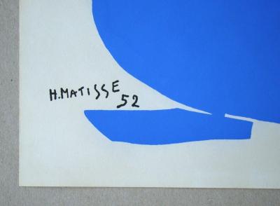 Henri MATISSE (after) - Nu bleu, 1971 - Vintage screen print signed and dated 2