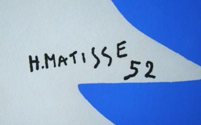 Henri MATISSE (after) - Nu bleu, 1971 - Vintage screen print signed and dated 2