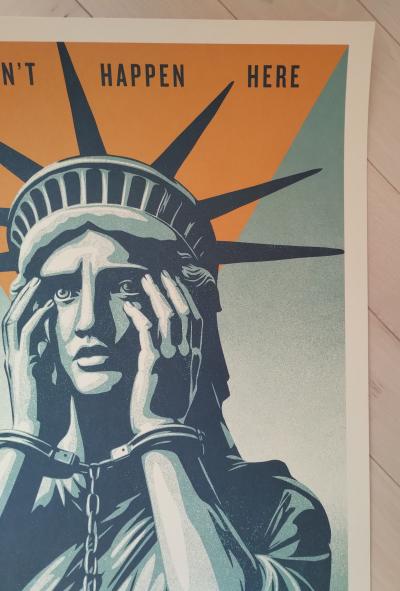 Shepard FAIREY (Obey) - Fall Of Freedom (Signed)  - Impression offset signée au crayon 2
