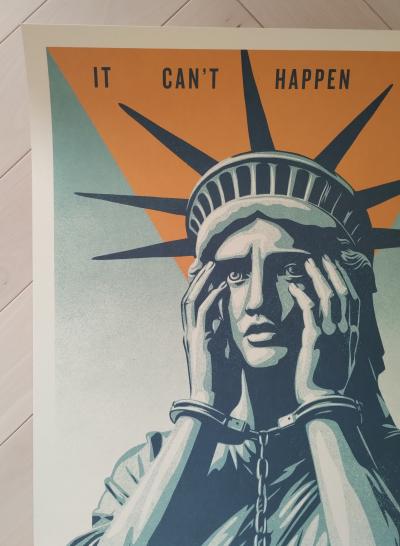 Shepard FAIREY (Obey) - Fall Of Freedom (Signed)  - Impression offset signée au crayon 2