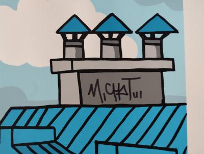 M Chat (1977) - Sur les toits - sérigraphie 2