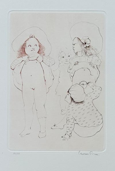 Léonor FINI - The 4 Girls - Original signed and numbered pencil engraving 2