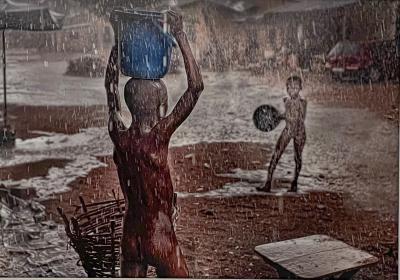 José Nicolas - Togo 2017, Lomé in the rain - Digital print 2