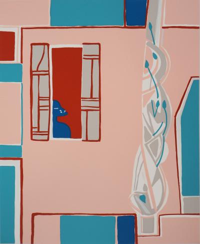 Françoise GILOT : La maison rose, Sérigraphie originale 2