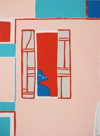 Françoise GILOT : La maison rose, Sérigraphie originale 2