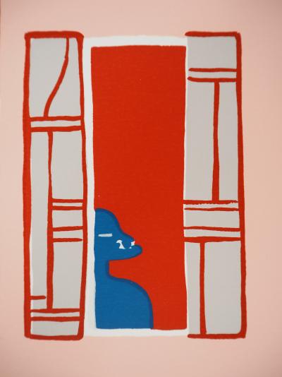 Françoise GILOT : La maison rose, Sérigraphie originale 2