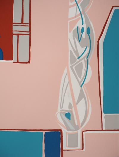 Françoise GILOT : La maison rose, Sérigraphie originale 2