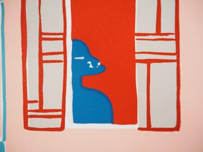 Françoise GILOT : La maison rose, Sérigraphie originale 2