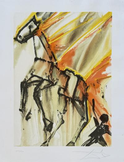 Salvador DALI - Clavilegnio - Dalinean Horses - Original lithograph hand signed & numbered