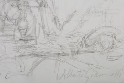 Alberto GIACOMETTI : Poète à son bureau, Lithographie originale signée au crayon 2