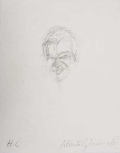 Alberto GIACOMETTI : Portrait de Olivier Larronde, Lithographie originale signée au crayon 2