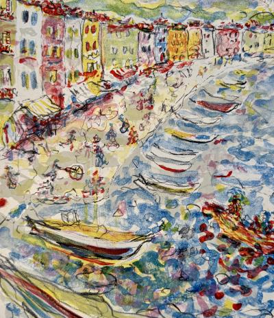 Constantin Terechkovitch - The port of Nice - Original lithograph hand signed & numbered 2