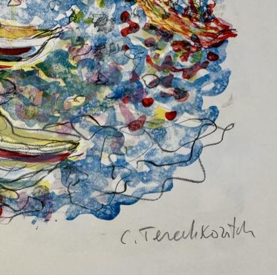 Constantin Terechkovitch - The port of Nice - Original lithograph hand signed & numbered 2
