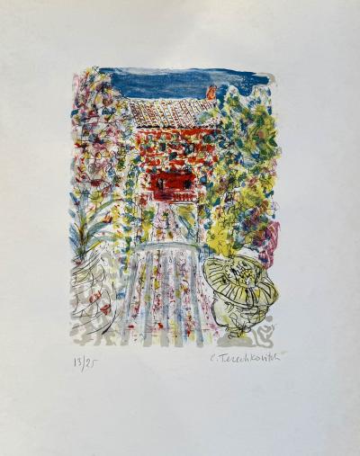 Constantin Terechkovitch - Maison en Provence - Lithographie originale signée numérotée crayon 2