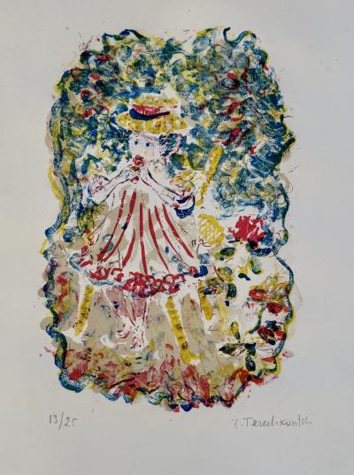 Constantin Terechkovitch - Portait d’une jeune fille - Lithographie originale signée numérotée crayon 2