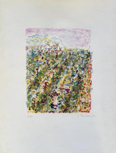 Constantin Terechkovitch - Champs de fleurs - Lithographie originale signée numérotée crayon 2