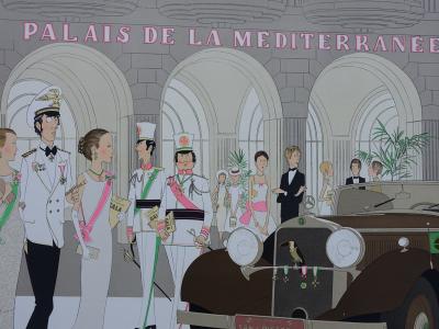 Denis-Paul NOYER : Palais de la Méditérrannée - Lithographie originale signée au crayon, édition limitée 2